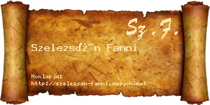 Szelezsán Fanni névjegykártya