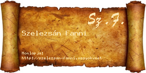 Szelezsán Fanni névjegykártya