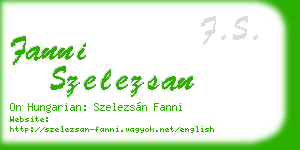 fanni szelezsan business card